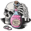 Witch's Fizz Halloween Skull