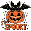 Stay Spooky Halloween Pumpkin Bat