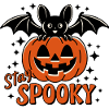 Stay Spooky Halloween Pumpkin Bat