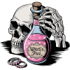Witch's Fizz Halloween Skull