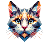 Polygon Cat, Digital Art