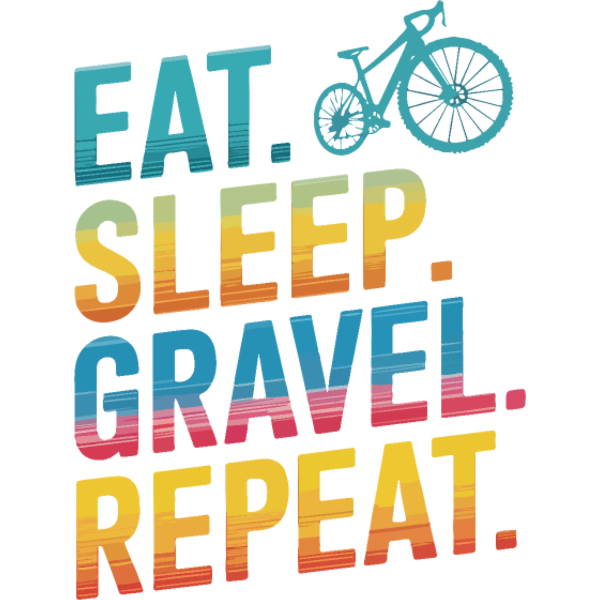 Koszulka "Retro gravel: Eat Sleep Gravel Repeat"