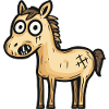 Cheval Halloween Bande dessinée Zombie