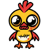 Chicken Halloween Comic Zombie
