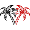 Palm Tree Island Icon Summer
