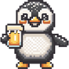 Penguin Beer Pixel