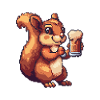 Écureuil Bière Pixel