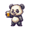 Panda bière pixel