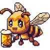 abeille bière pixel