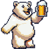 Polar Bear Beer Pixel