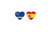 Curaçao Spain Heartbeat Flag