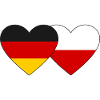 Germany Poland Flag Heart