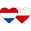 Holland Poland Flag Heart