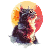 Cat Cats Kitten Sunset