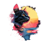 Cat Kitten Sunset