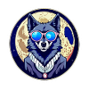 Wolf on the moon
