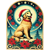 Christmas Golden Retriever