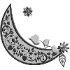 Mond mit Rankenornament