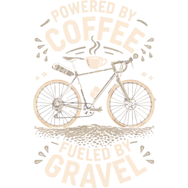 Koszulka "Rower szutrowy zasilany przez Kaffee"