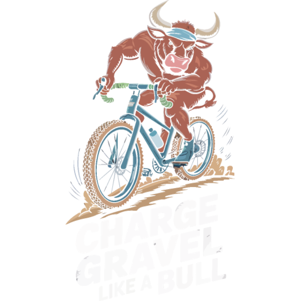 Koszulka "Stier auf Gravelbike"