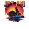 Jet Ski Adventure Retro Summer