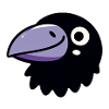 Simple Cartoon Raven