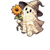 Paper spirit with sunflowers