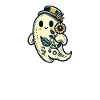 Floral Ghost with Hat