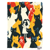 Dame Art abstrait avec chats