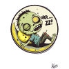 Ugly sleeping funny zombie