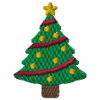 Christmas tree embroidered