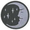 Moon embroidered