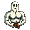 Bodybuilding Ghost Funny Gym Ghost