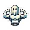 Bodybuilding Ghost Funny Gym Ghost