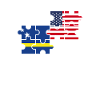 Curaçao USA Flag