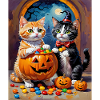 Halloween Kitten Candy Night Halloween