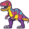 Dinosaur T-Rex Halloween Comic