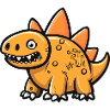 Dinosaur Stegosaurus Halloween Comic