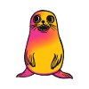 Seal Animal Halloween Comic