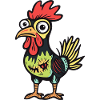 Rooster Halloween Comic