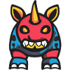 Rhino Halloween Comic Funny