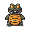 Alligator Halloween Comic Funny