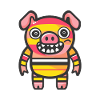 Pig Halloween Comic Funny