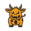 Cow Halloween Comic Funny