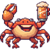 Crab Crab Beer Pixel