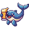 Baleine bière Pixel