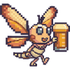 Libellule bière pixel