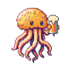 méduse bière pixel