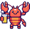 Lobster Crab Beer Pixel