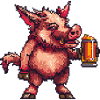 Cochon Bière Pixel Sanglier